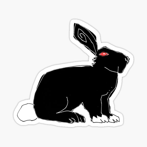 Bad bunny Dodgers, Bunny love, Angry Rabbit, Funny Sticker for Sale by  MarianNieuw