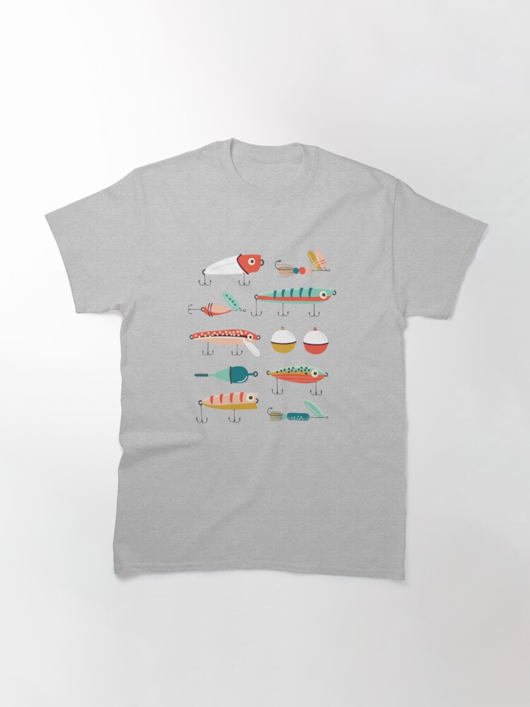 Alternate view of Fishing Lures Light Blue Classic T-Shirt