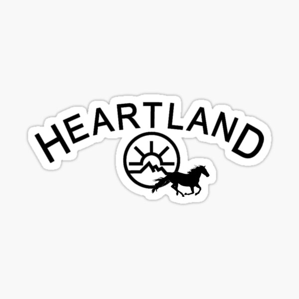 Heartland Black Sticker