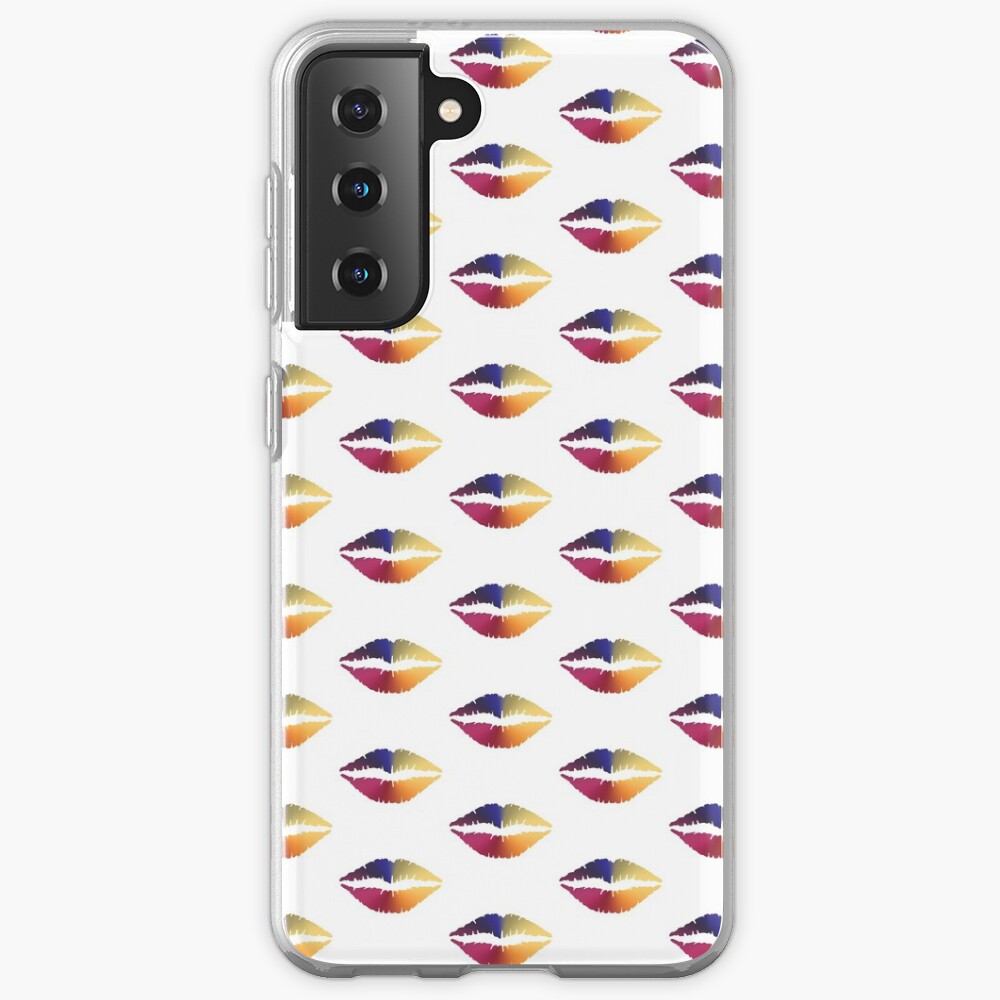 Lips Angle Gradient (Clear/White) Case & Skin for Samsung Galaxy