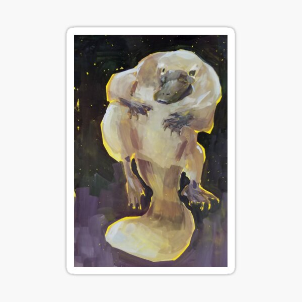 Space platypus Sticker