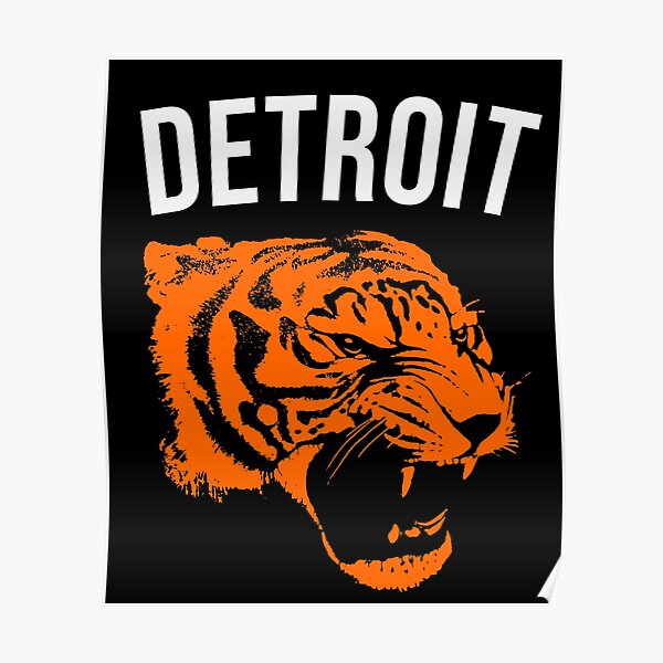 Vintage Detroit Tiger Design Poster for Sale by n--o--n