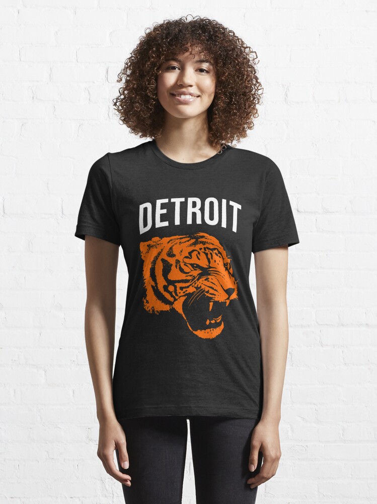 Vintage Detroit Tiger Design Essential T-Shirt for Sale by n--o