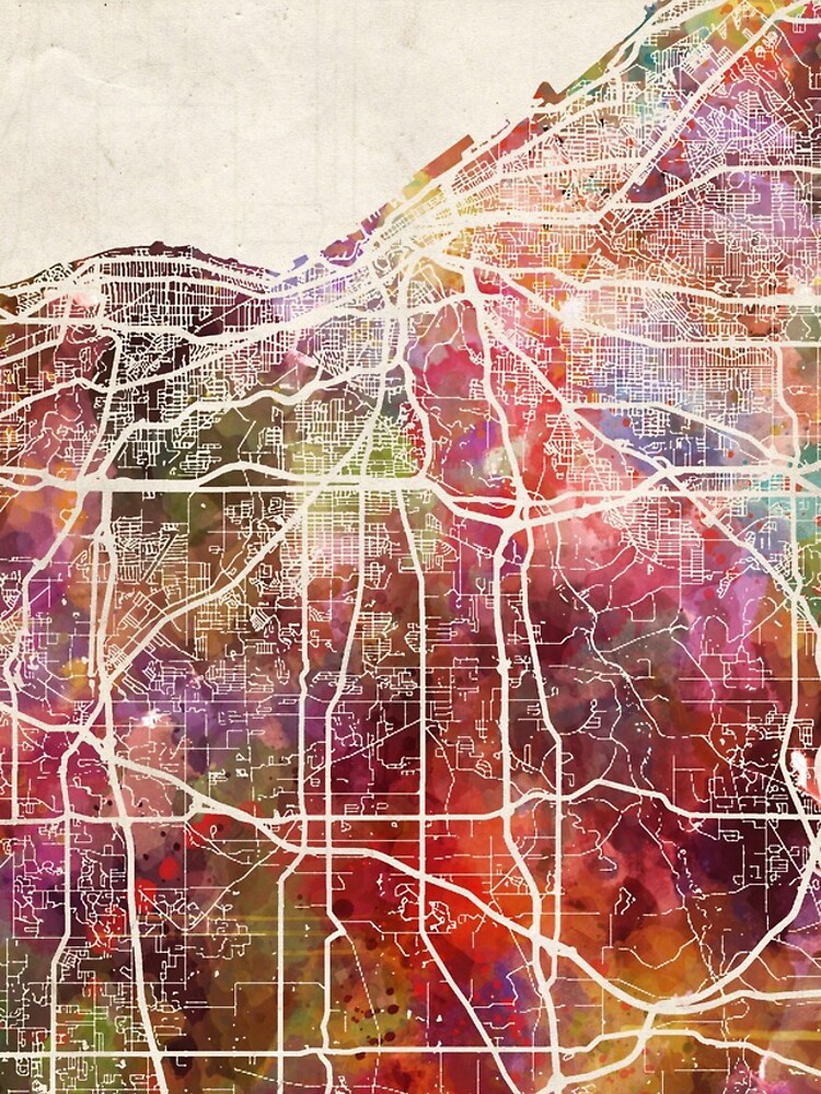 Thumbnail 4 of 4, iPhone Case, Cleveland map designed and sold by MapMapMaps.