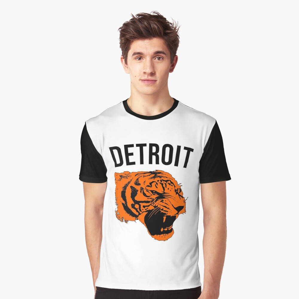 Vintage Detroit Tiger Design Essential T-Shirt for Sale by n--o