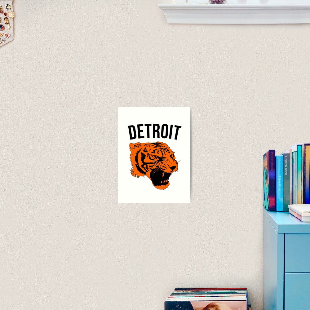 Vintage Detroit Tiger Design Art Board Print for Sale by n--o--n