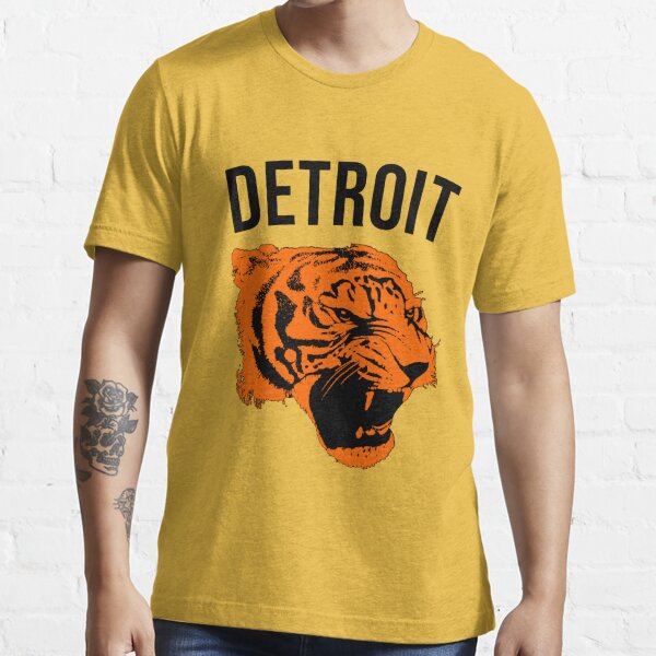 Distressed Tiger Mascot Tshirt Funny Detroit Tiger Design Premium T-Shirt