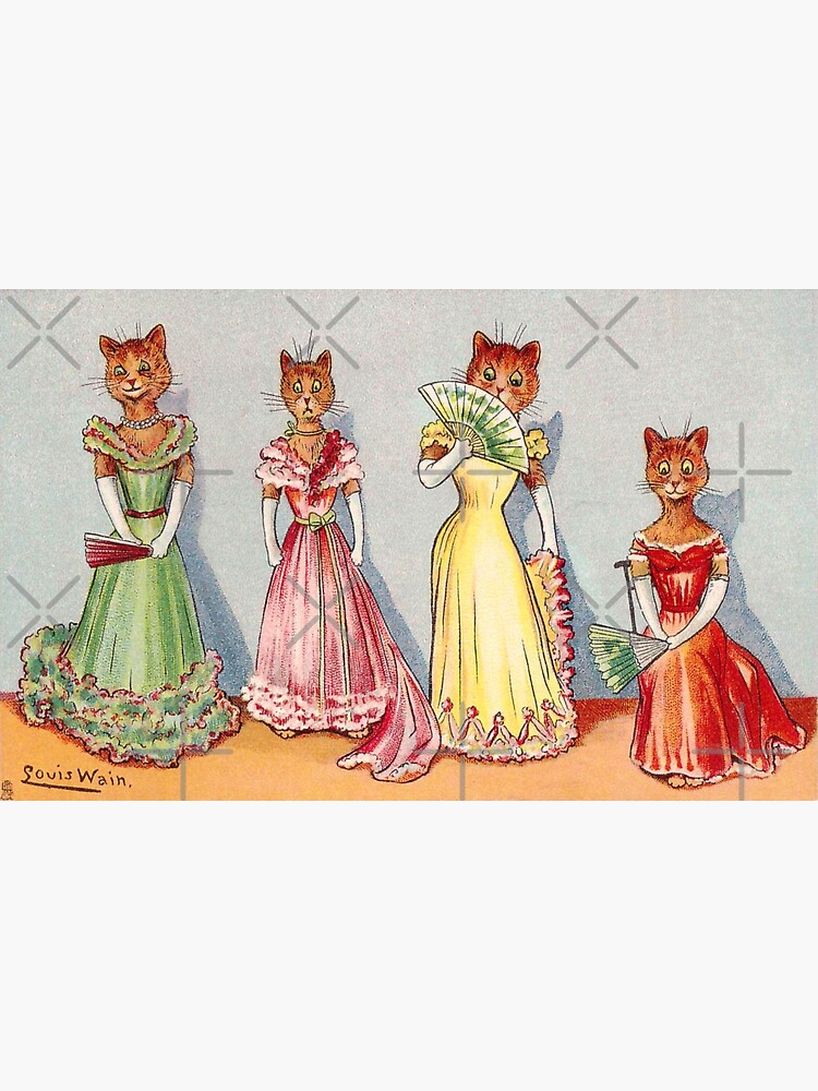 "Wallflower Cats by Louis Wain" Sticker for Sale by karwilbedesigns
