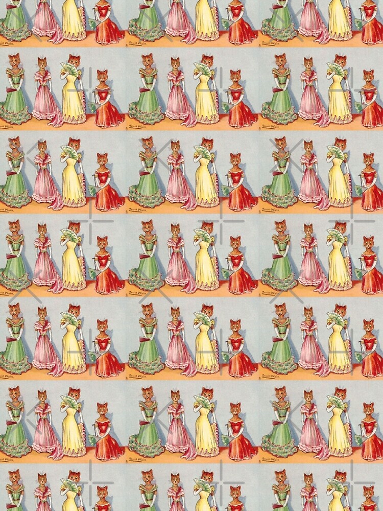 Wallflower Cats by Louis Wain by karwilbedesigns