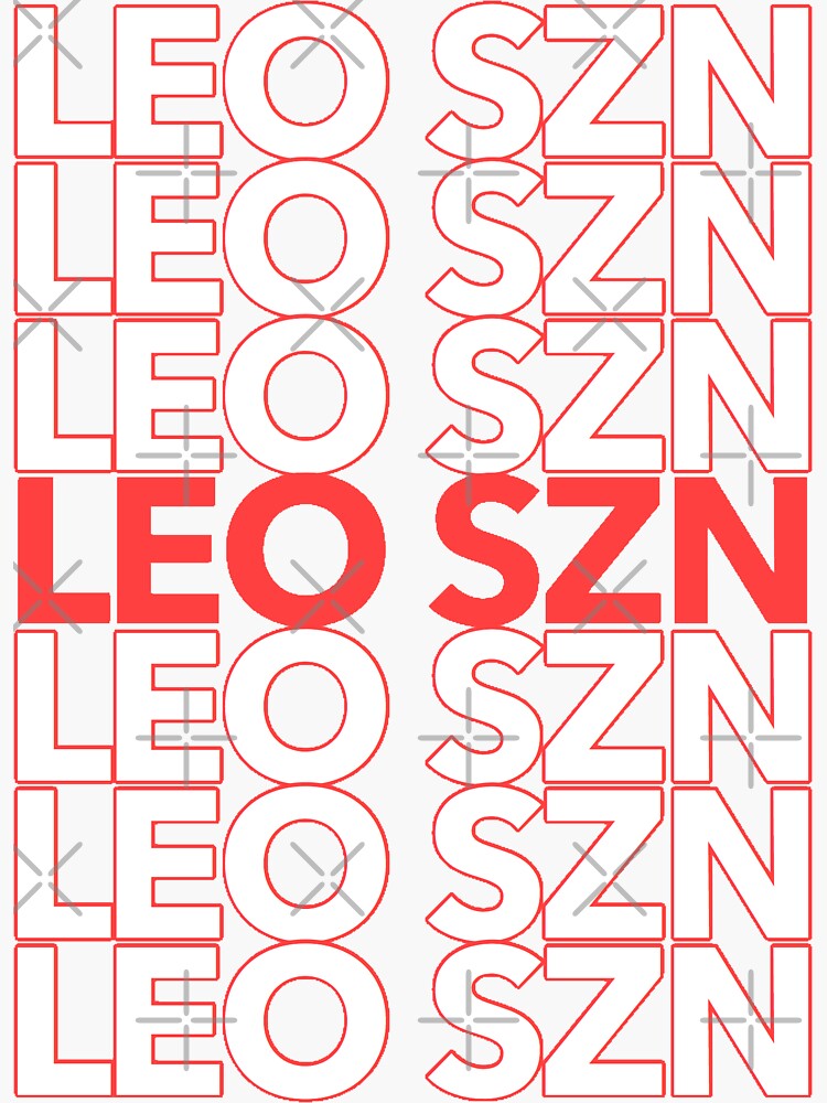 "Leo Szn" Sticker for Sale by madisonbaber Redbubble