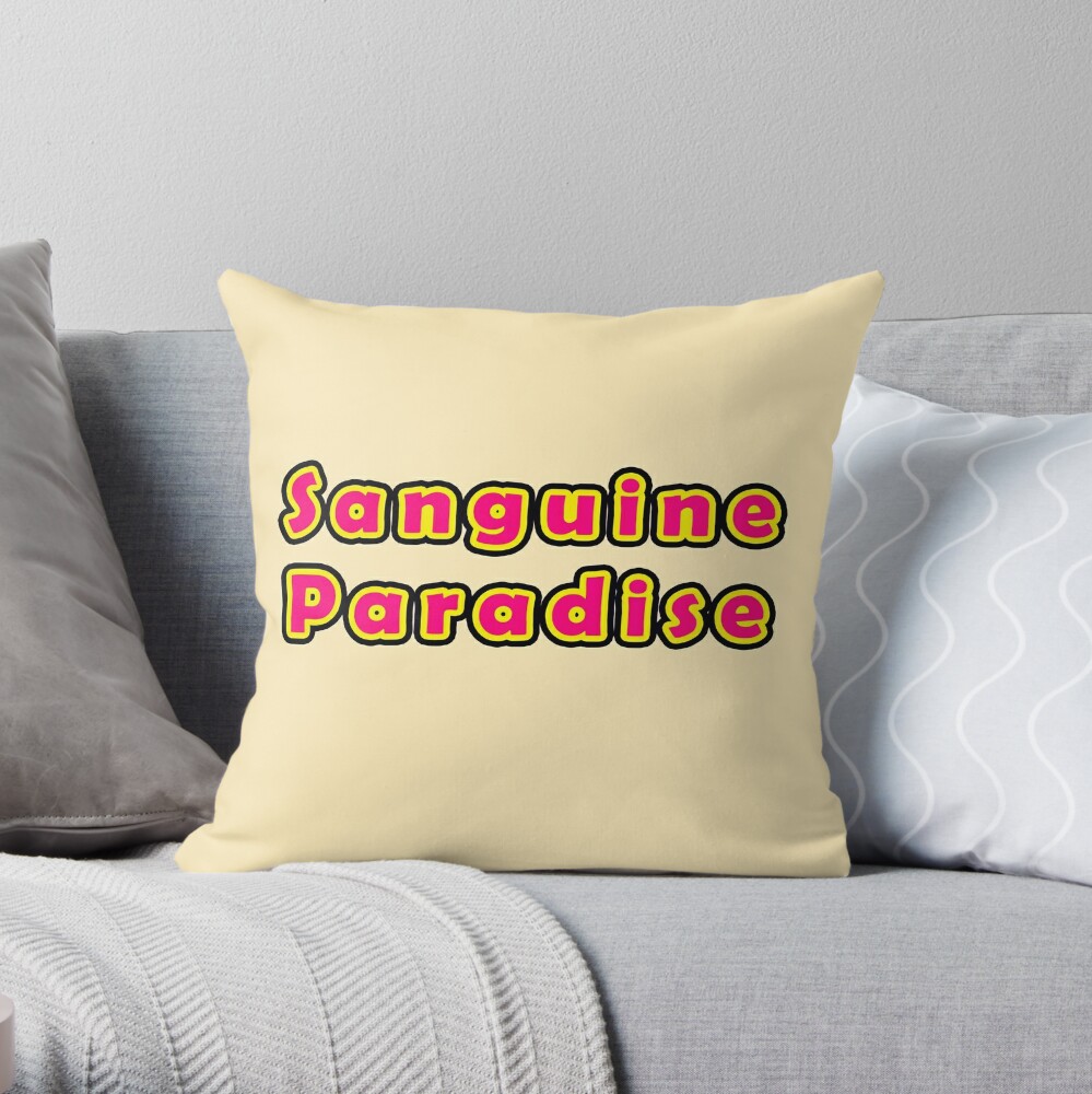 Sanguine Paradise Throw Pillow By Fablofreshcobar Redbubble - sanguine paradise roblox id code