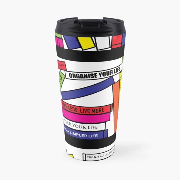 Pop Art Bookshelf Travel Mug
