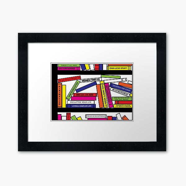 Pop Art Bookshelf Framed Art Print