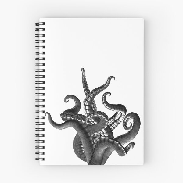 Item preview, 8 Tentacles in Ink on White ~ from the Bottom designed and sold by motleythread.