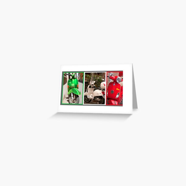 Vespa Triptych (best viewed larger) Greeting Card