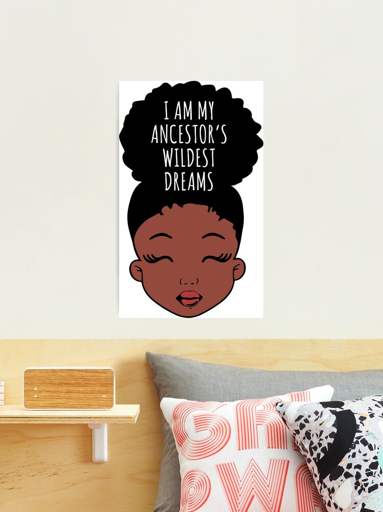 I Am My Ancestors Dreams T-Shirt Orange Black Girl Magic