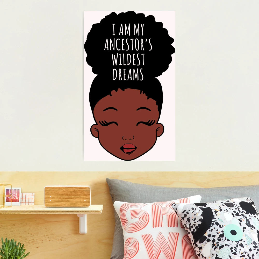 I Am My Ancestors Dreams T-Shirt Orange Black Girl Magic