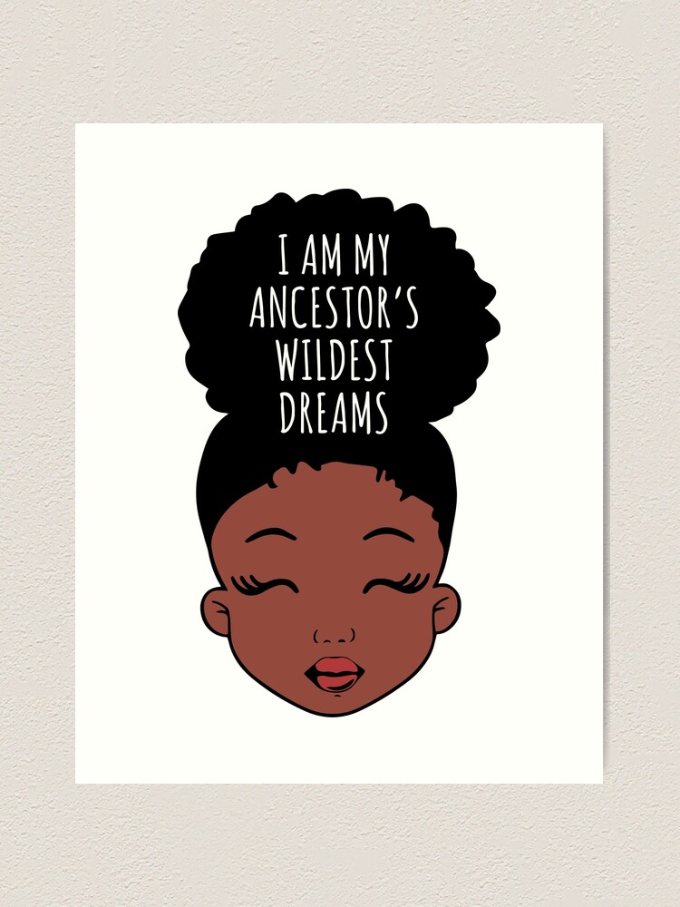 I Am My Ancestors Dreams T-Shirt Orange Black Girl Magic