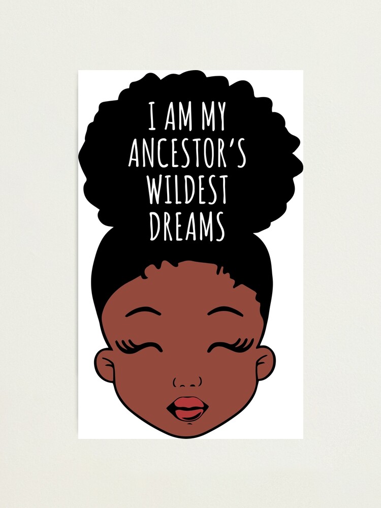 I Am My Ancestors Dreams T-Shirt Orange Black Girl Magic