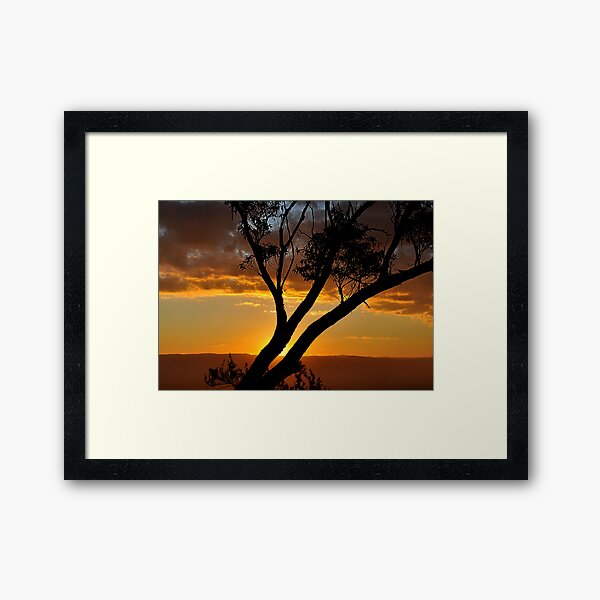 Blackheath Lookout NSW Australia - At the End of a Perfect Day Framed Art Print