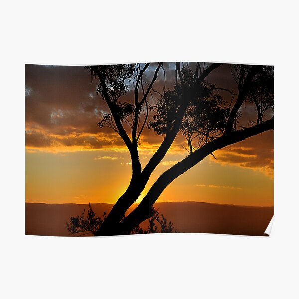 Blackheath Lookout NSW Australia - At the End of a Perfect Day Poster