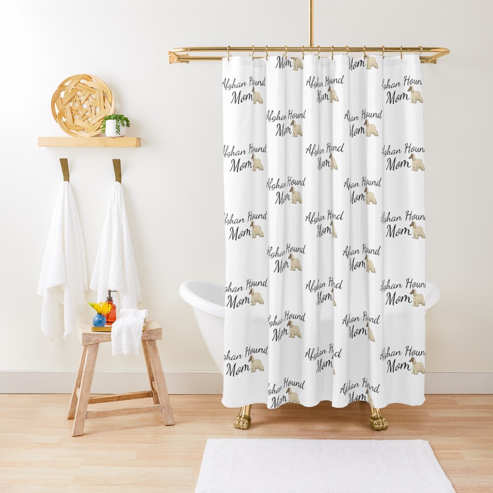 Afghan Hound Mom Shower Curtain