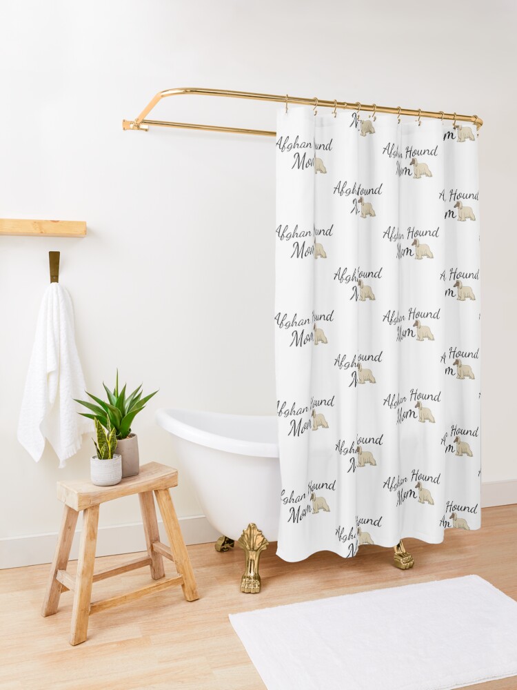 Alternate view of Afghan Hound Mom Shower Curtain