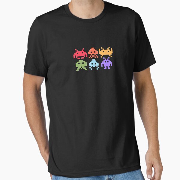 Artikel-Vorschau von Space Invaders Pixel Art Regenbogen-Aliens, designt und verkauft von workshoptourist.