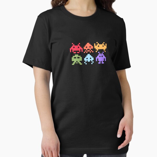 Artikel-Vorschau von Space Invaders Pixel Art Regenbogen-Aliens, designt und verkauft von workshoptourist.