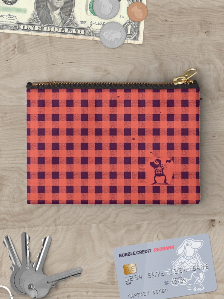 Thumbnail 3 of 4, Zipper Pouch, Almost a lumberjack pattern designed and sold by Jacques Maes.