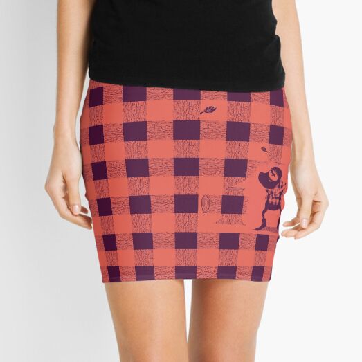 Almost a lumberjack pattern Mini Skirt