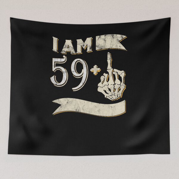 Item preview, I AM 59 + 1 I Gift idea for the 60th birthday designed and sold by ChrisFeil.