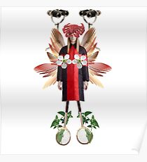 Alexander McQueen coat with feathers Poster