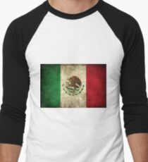 Vintage Mexican Flag Men's Baseball ¾ T-Shirt