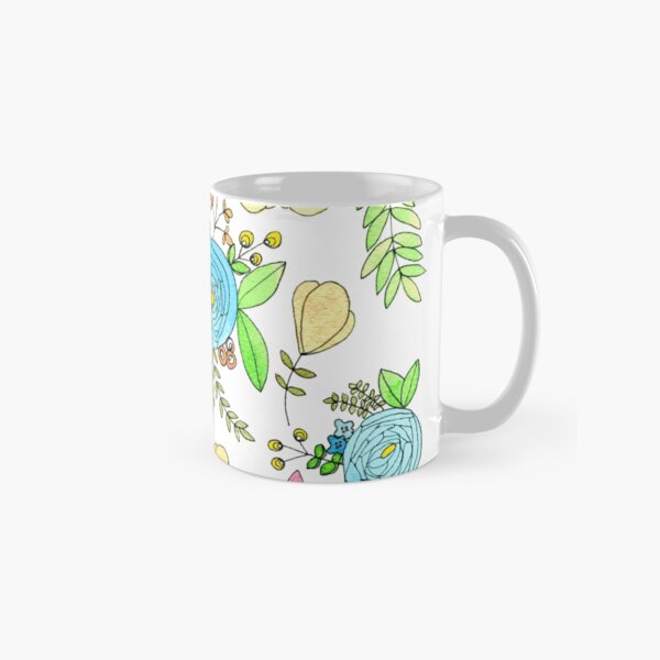 Blue Wild Flowers Classic Mug