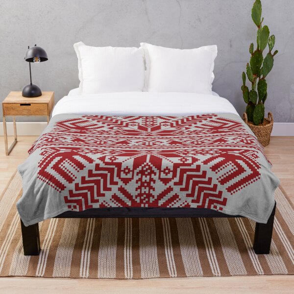 Baltic Traditional Ornament. Latvian Throw Blanket