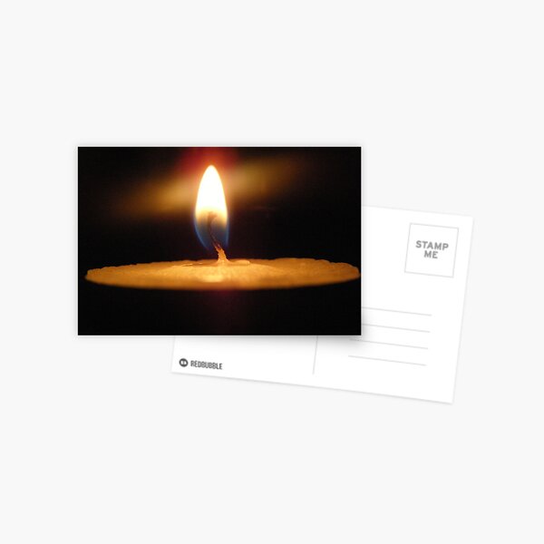 Tealight Burning Postcard