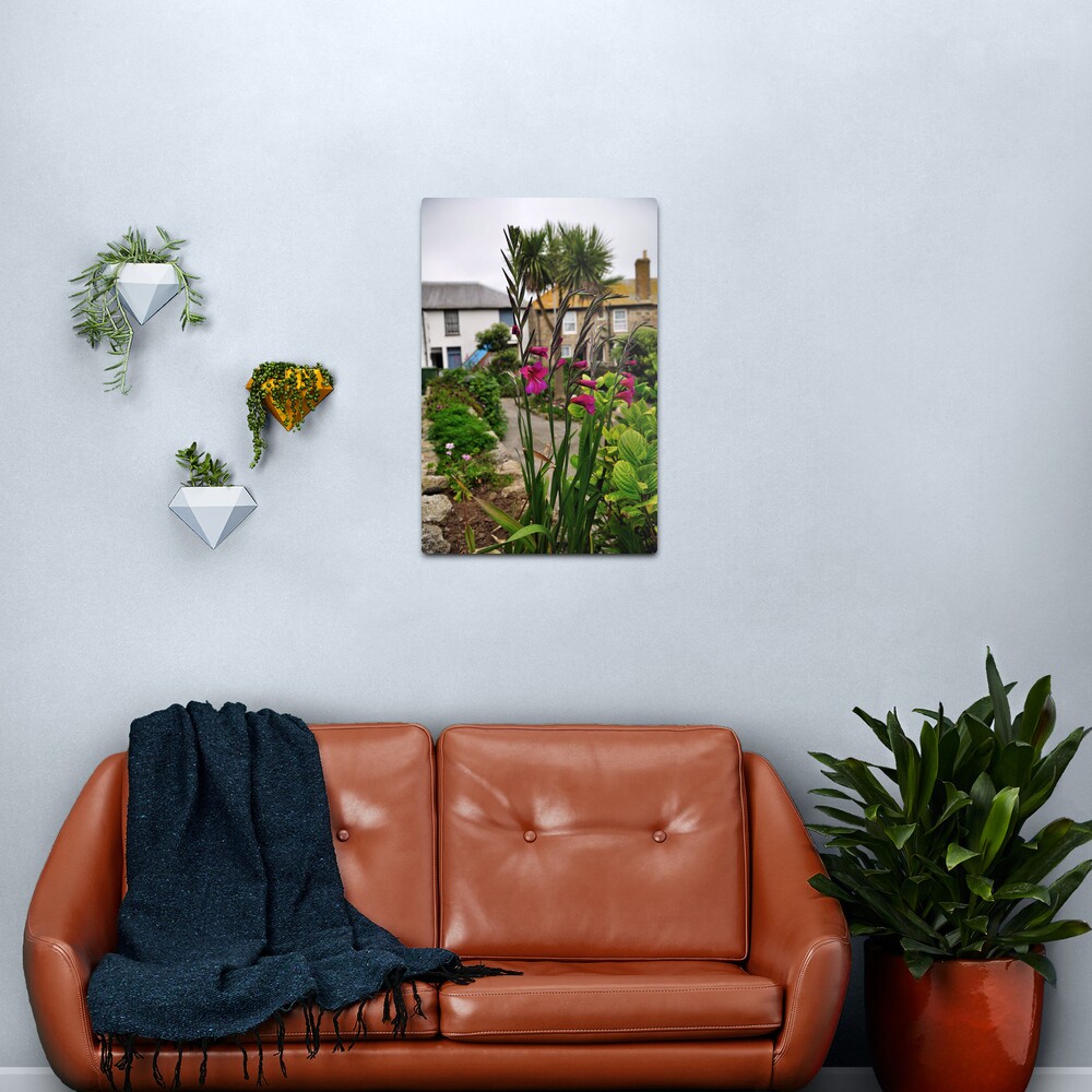 Flowers In a Border Metal Print