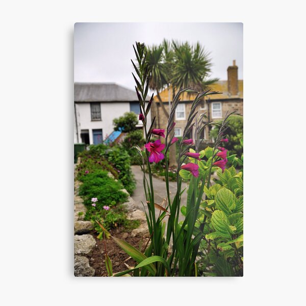 Flowers In a Border Metal Print