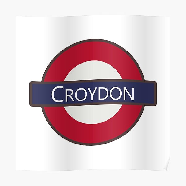 Croydon Underground Tube Logo design Poster