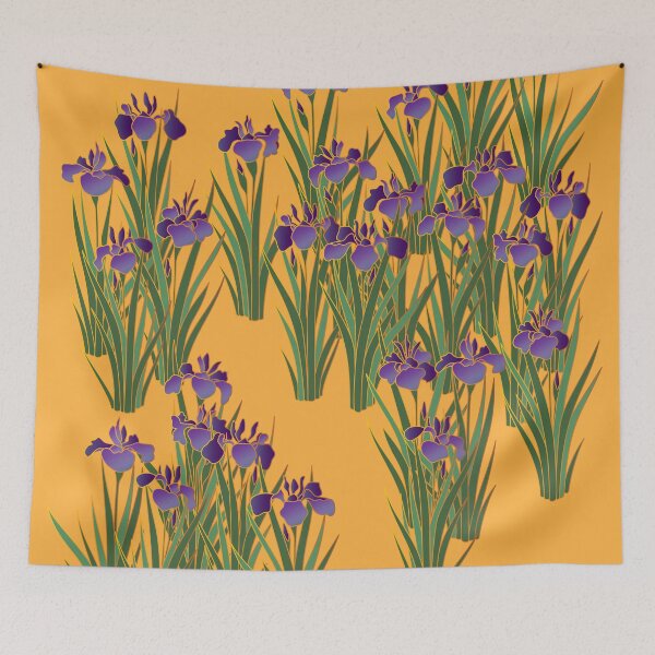 Item preview, Irises Vintage Japanese inspired print  designed and sold by Kibatsu.