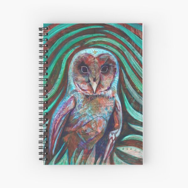 Owl Heart Spiral Notebook