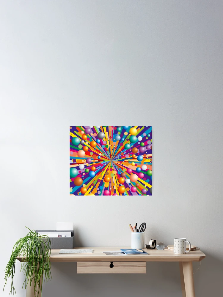 Thumbnail 2 of 3, Poster, Colorful explode designed and sold by CroDesign.