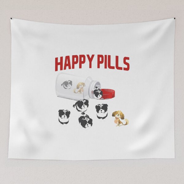 Artikelvorschau, Cute Shih Tzu Design Happy Pills Puppy Owner Gifts Product entworfen und verkauft von stuch75.