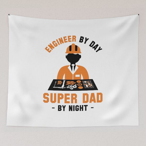 Item preview, Dad Engineer product - By Day Super By Night - Father's Day Gift designed and sold by stuch75.
