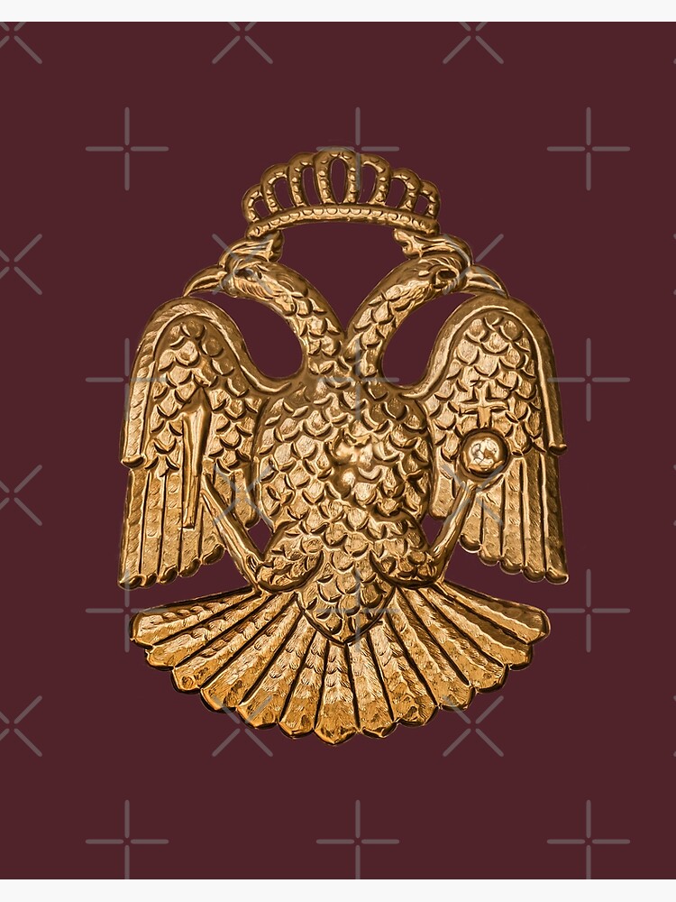 Byzantine Empire Symbol Double Headed Eagle Art Board Print By Portokalis Redbubble