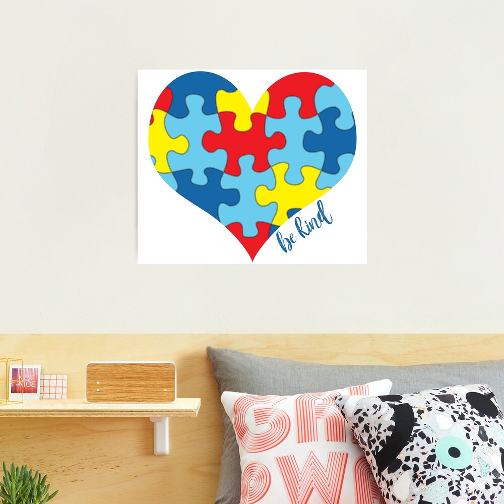 Autism Awareness puzzle piece heartbeat heart for Kid Tumbler Idea BPS –  BigProStore