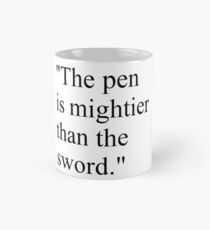 Proverb: "The pen is mightier than the sword." #Proverb #pen #mightier #sword. Пословица: "Перо сильнее меча" Mug
