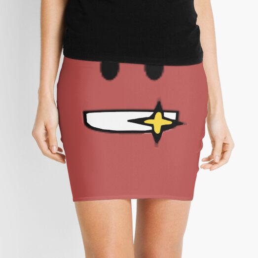 Roblox Golden Shiny Teeth Face Mini Skirt By Ivarkorr Redbubble - roblox face shiny teeth
