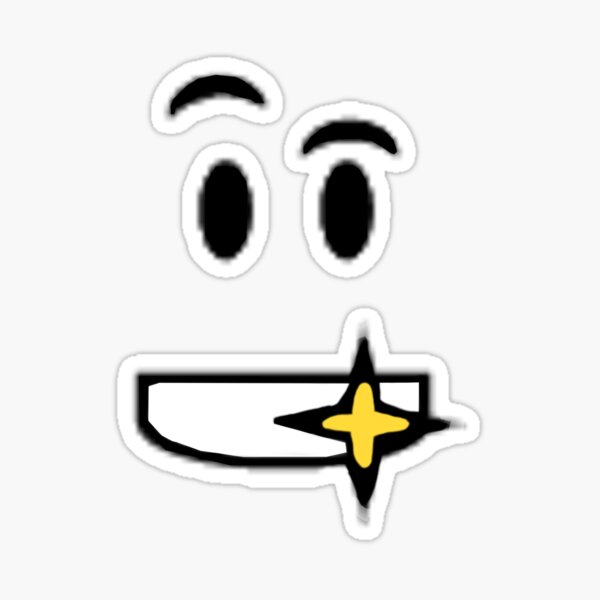 Roblox Smile Face Sticker By Ivarkorr Redbubble